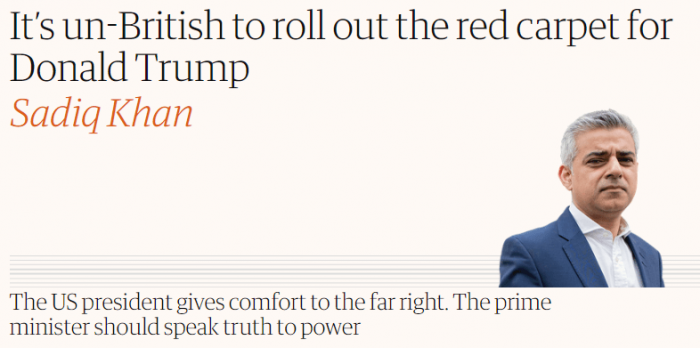 Guardian: It’s un-British to roll out the red carpet for Donald Trump